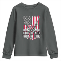 Patriotic Memorial Day Youth Sweatshirt Honor The Fallen Thank The Living Memorial Day Veterans Day