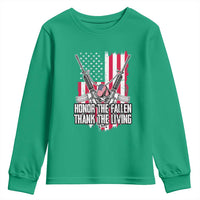 Patriotic Memorial Day Youth Sweatshirt Honor The Fallen Thank The Living Memorial Day Veterans Day
