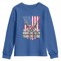 Patriotic Memorial Day Youth Sweatshirt Honor The Fallen Thank The Living Memorial Day Veterans Day