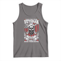 Funny Patriotic Military Veteran Tank Top I Have Two Titles Veteran And Grumpy US Military Pride