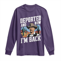 Funny Mexican Cowboy Long Sleeve Shirt Now I'm Back Retro Vintage Desert