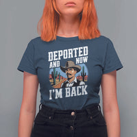 Funny Mexican Cowboy T Shirt For Women Now I'm Back Retro Vintage Desert