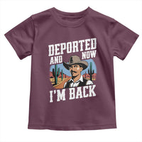 Funny Mexican Cowboy Toddler T Shirt Now I'm Back Retro Vintage Desert