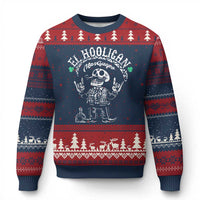 Funny Mexican Mariachi Skeleton Ugly Christmas Sweater El Hooligan Mas Guapo Very Handsome - Wonder Print Shop