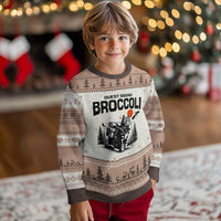 Quest Squad Broccoli Cat Ugly Christmas Sweater Funny Hiking Adventure Cute Camping Feline - Wonder Print Shop