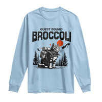 Quest Squad Broccoli Cat Long Sleeve Shirt Funny Hiking Adventure Cute Camping Feline