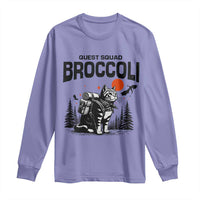 Quest Squad Broccoli Cat Long Sleeve Shirt Funny Hiking Adventure Cute Camping Feline