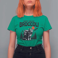 Quest Squad Broccoli Cat T Shirt For Women Funny Hiking Adventure Cute Camping Feline