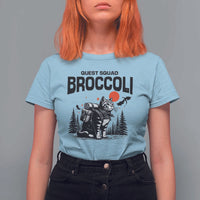 Quest Squad Broccoli Cat T Shirt For Women Funny Hiking Adventure Cute Camping Feline