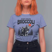 Quest Squad Broccoli Cat T Shirt For Women Funny Hiking Adventure Cute Camping Feline