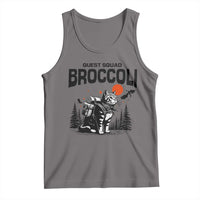 Quest Squad Broccoli Cat Tank Top Funny Hiking Adventure Cute Camping Feline