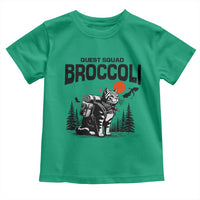 Quest Squad Broccoli Cat Toddler T Shirt Funny Hiking Adventure Cute Camping Feline