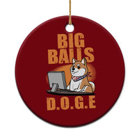 Funny Big Balls D.O.G.E Ceramic Ornament DOGE Shiba - Wonder Print Shop