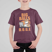 Funny Big Balls D.O.G.E T Shirt For Kid DOGE Shiba
