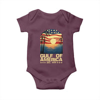 Gulf Of America Baby Onesie Est 2025 American Flag Retro