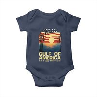 Gulf Of America Baby Onesie Est 2025 American Flag Retro