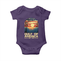 Gulf Of America Baby Onesie Est 2025 American Flag Retro
