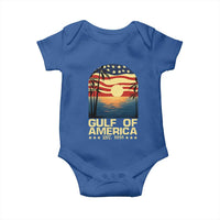 Gulf Of America Baby Onesie Est 2025 American Flag Retro