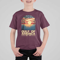 Gulf Of America T Shirt For Kid Est 2025 American Flag Retro