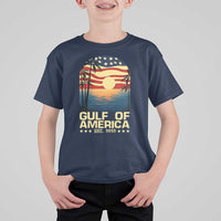 Gulf Of America T Shirt For Kid Est 2025 American Flag Retro