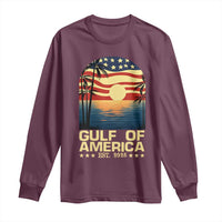 Gulf Of America Long Sleeve Shirt Est 2025 American Flag Retro