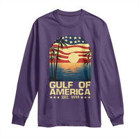 Gulf Of America Long Sleeve Shirt Est 2025 American Flag Retro