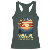 Gulf Of America Racerback Tank Top Est 2025 American Flag Retro