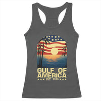 Gulf Of America Racerback Tank Top Est 2025 American Flag Retro
