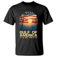 Gulf Of America T Shirt Est 2025 American Flag Retro