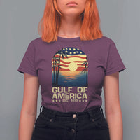 Gulf Of America T Shirt For Women Est 2025 American Flag Retro