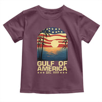 Gulf Of America Toddler T Shirt Est 2025 American Flag Retro