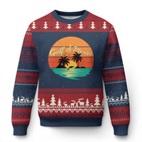 Gulf Of Mexico Ugly Christmas Sweater Forever Beach Palms Summer Vacation - Wonder Print Shop