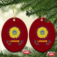Ukraine Sunflower Ceramic Ornament Ukrainian Flag - Wonder Print Shop