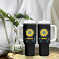 Ukraine Sunflower Tumbler With Handle Ukrainian Flag
