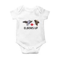 Elbows Up Baby Onesie Canada Goose Vs Eagle Maple Leaf TS02