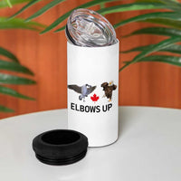 Elbows Up 4 in 1 Can Cooler Tumbler Canada Goose Vs Eagle Maple Leaf