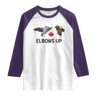 Elbows Up Raglan Shirt Canada Goose Vs Eagle Maple Leaf TS02
