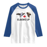Elbows Up Raglan Shirt Canada Goose Vs Eagle Maple Leaf TS02