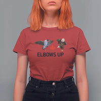 Elbows Up T Shirt For Women Canada Goose Vs Eagle Maple Leaf TS02
