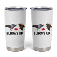 Elbows Up Tumbler Cup Canada Goose Vs Eagle Maple Leaf