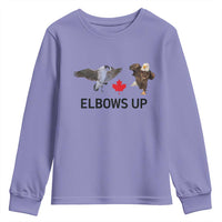 Elbows Up Youth Sweatshirt Canada Goose Vs Eagle Maple Leaf TS02