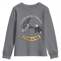 Elbows Up Youth Sweatshirt Canada Is Not For Sale Goose Vs Eagle