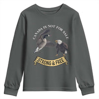 Elbows Up Youth Sweatshirt Canada Is Not For Sale Goose Vs Eagle