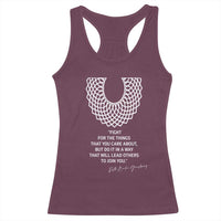 RGB Inspirational Quotes Racerback Tank Top Fight For The Things You Care About