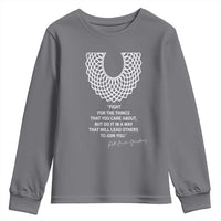 RGB Inspirational Quotes Youth Sweatshirt Fight For The Things You Care About