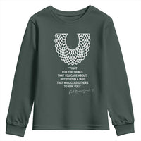 RGB Inspirational Quotes Youth Sweatshirt Fight For The Things You Care About