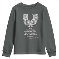 RGB Inspirational Quotes Youth Sweatshirt Fight For The Things You Care About