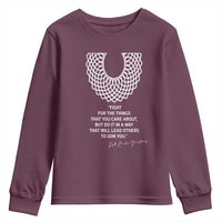 RGB Inspirational Quotes Youth Sweatshirt Fight For The Things You Care About