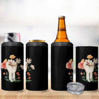 Empowered Women 4 in 1 Can Cooler Tumbler Resist Raised Fist Retro Boho