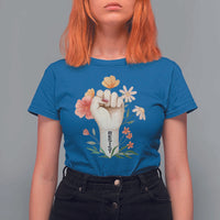 Empowered Women T Shirt For Women Resist Raised Fist Retro Boho